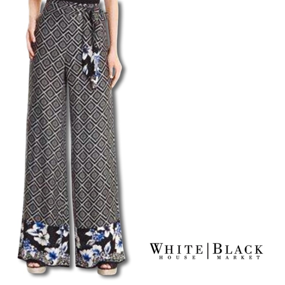 White House Black Market Geometric Floral Pants